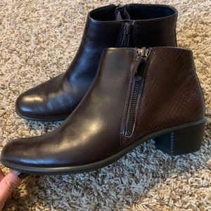 Ecco leather booties NWOB